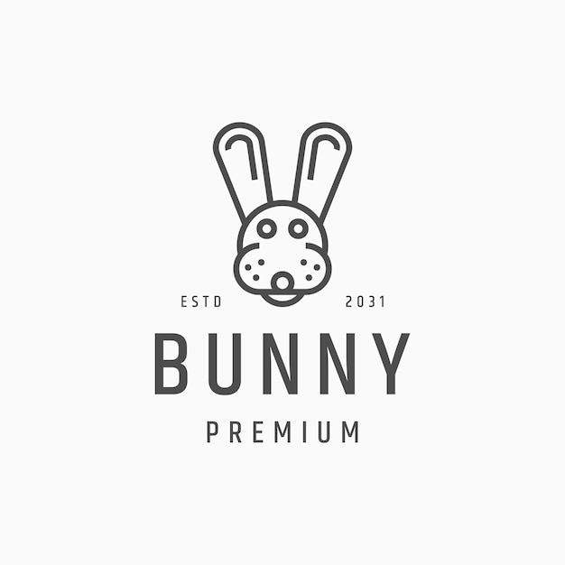 Premium Vector | Bunny head logo icon design template