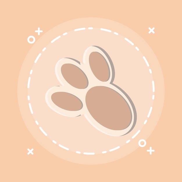 Premium Vector | Bunny paw print icon