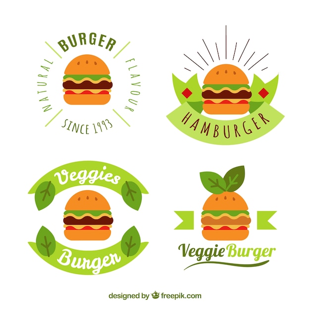 Download Free Burger Logo Collection With Green Design Free Vector Use our free logo maker to create a logo and build your brand. Put your logo on business cards, promotional products, or your website for brand visibility.