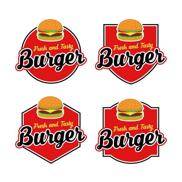 Download Free Burger Logo Vector Set With Badge Design Premium Vector Use our free logo maker to create a logo and build your brand. Put your logo on business cards, promotional products, or your website for brand visibility.