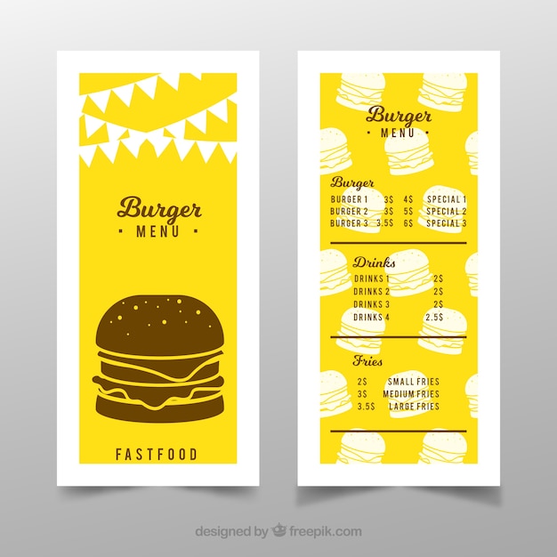 Download Free Burger Menu Template Free Vector Use our free logo maker to create a logo and build your brand. Put your logo on business cards, promotional products, or your website for brand visibility.