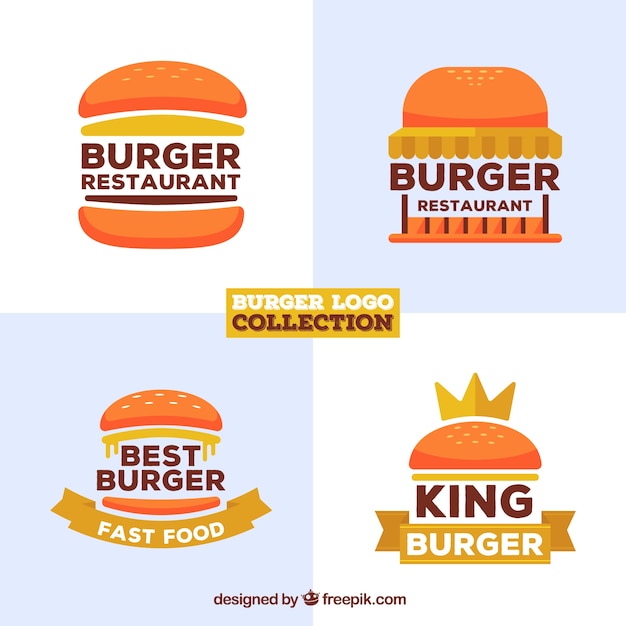 Download Free Download Free Burger Restaurant Logo Collection Vector Freepik Use our free logo maker to create a logo and build your brand. Put your logo on business cards, promotional products, or your website for brand visibility.