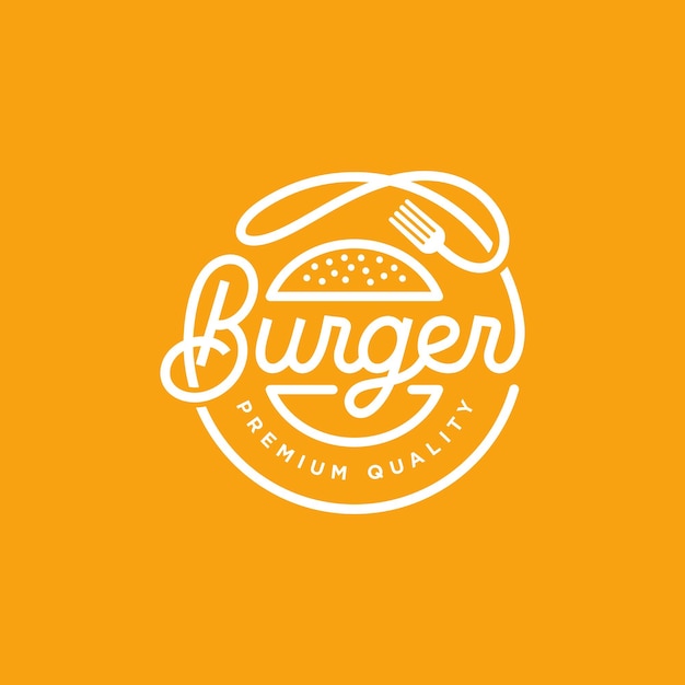 Premium Vector | Burgers logo design vector template
