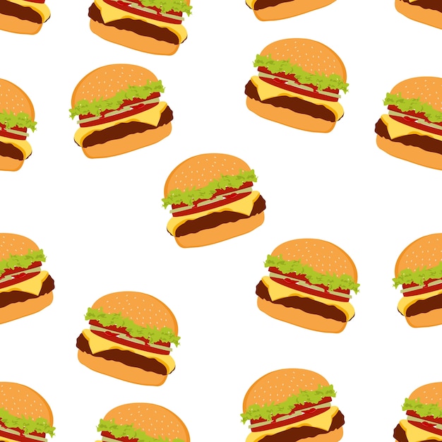 Premium Vector | Burgers pattern