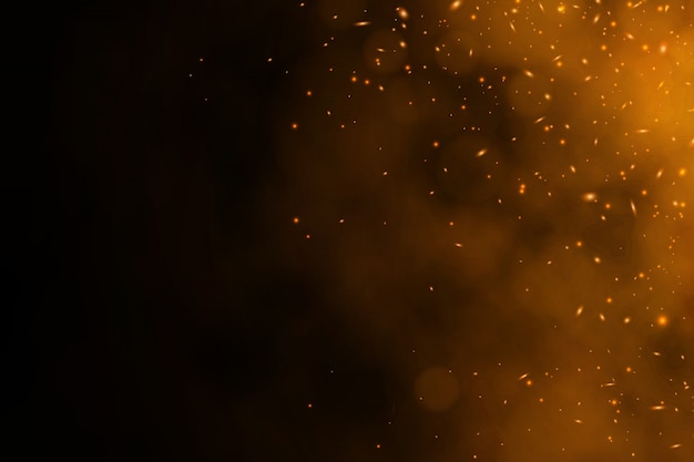 Burning red vector embers background Premium Vector