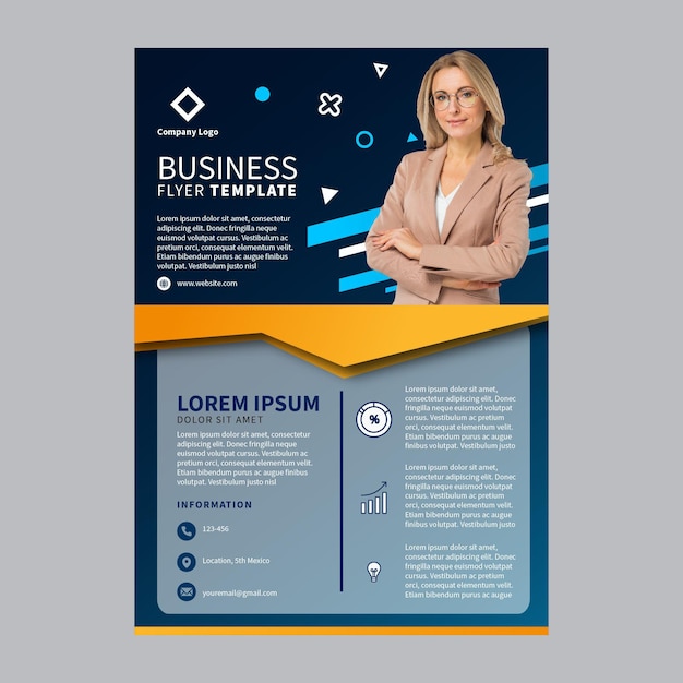 Premium Vector Business A5 Flyer Template