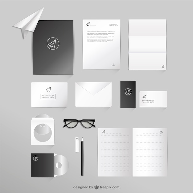 Business and office mock-up set