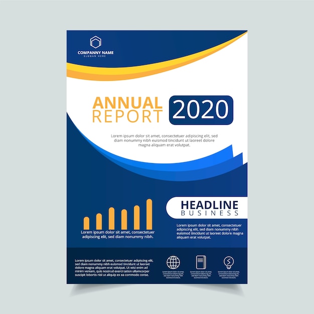 Download Business annual report 2020 poster template | Free Vector