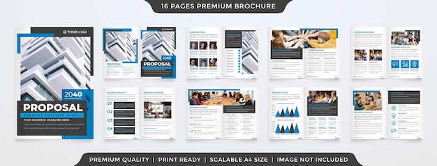 Premium Vector | Business Bifold Brochure Template Premium Style