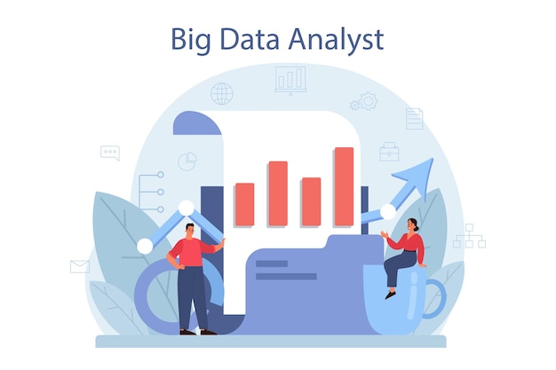 Premium Vector | Business big data analysis and analytics concept