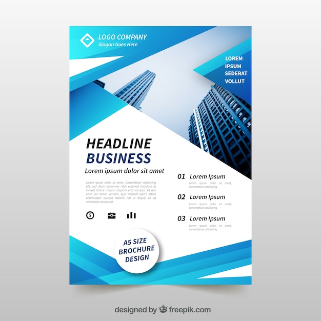 Free Vector | Business brochure in a5 size with abstract style