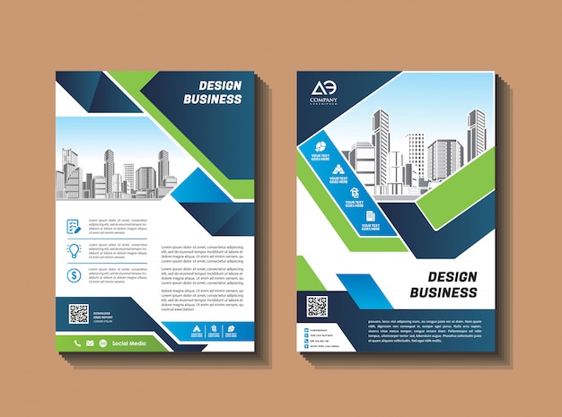 Premium Vector Business Brochure Design Template Flyer Layout Magazine Annual Report