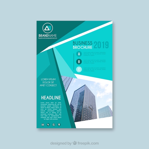 Free Vector | Business brochure template in size a5