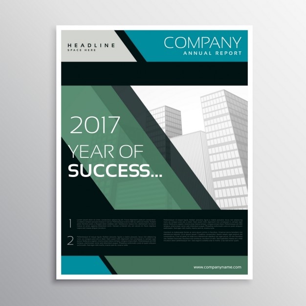 Business brochure with abstract shapes