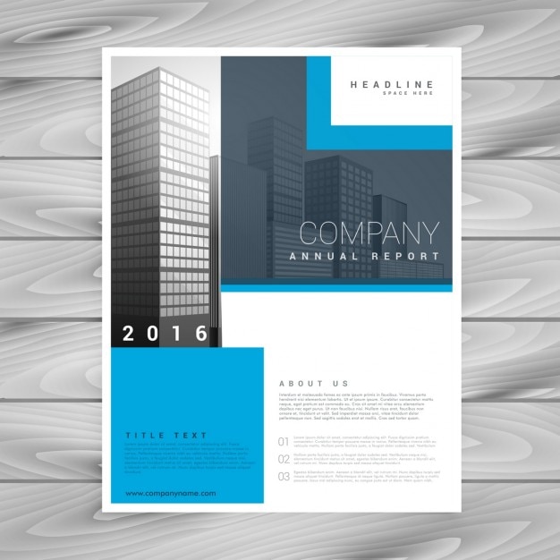 Business brochure with simple shapes