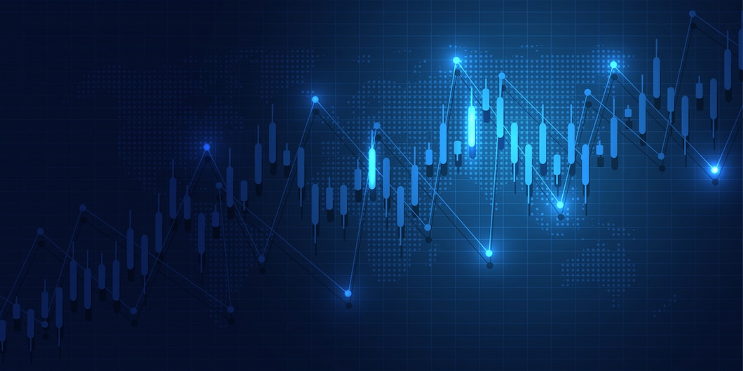 Premium Vector | Business candle stick graph chart