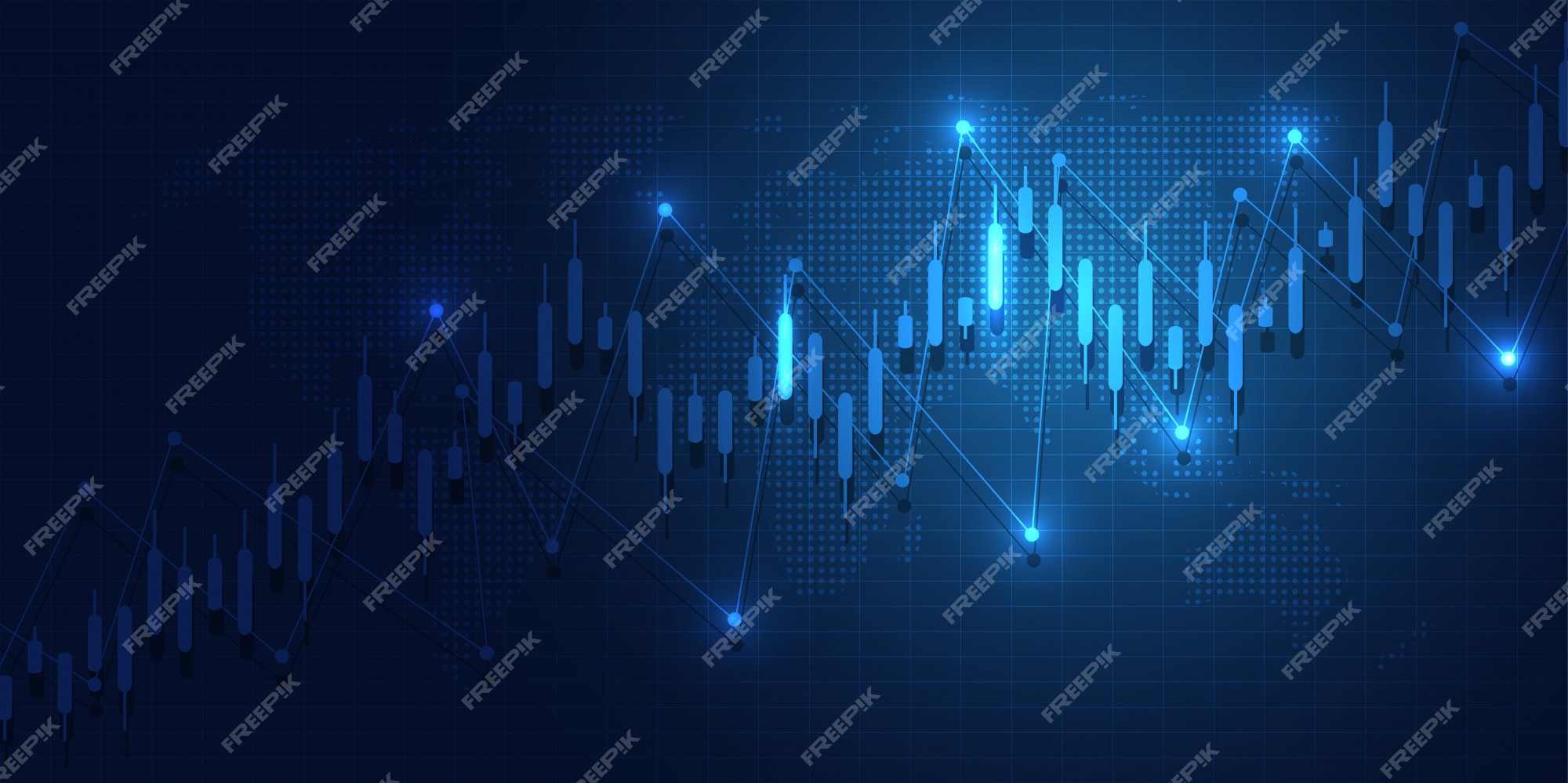 Premium Vector | Business candle stick graph chart