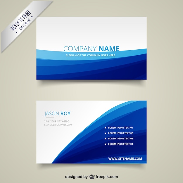 Free Vector | Business card in blue tones