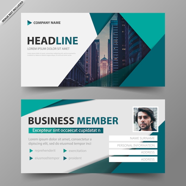 Premium Vector Business Card Course Ticket Member Template