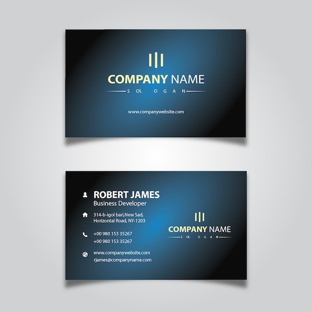 Premium Vector Business Card Design For Personal