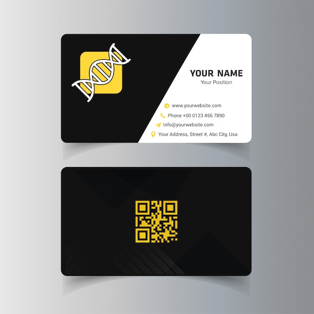 Download Free Business Card Design With Company Logo And Dark Theme Vector Use our free logo maker to create a logo and build your brand. Put your logo on business cards, promotional products, or your website for brand visibility.
