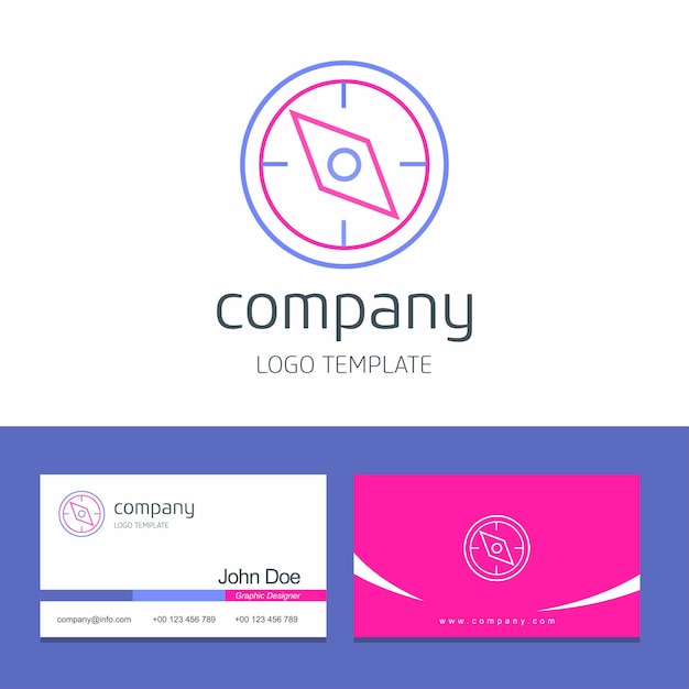 Download Free Business Card Design With Compass Company Logo Vector Free Vector Use our free logo maker to create a logo and build your brand. Put your logo on business cards, promotional products, or your website for brand visibility.