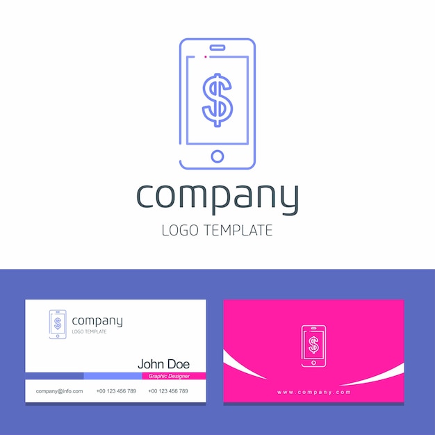 Download Free Business Card Design With Smart Phone Company Logo Vector Free Use our free logo maker to create a logo and build your brand. Put your logo on business cards, promotional products, or your website for brand visibility.