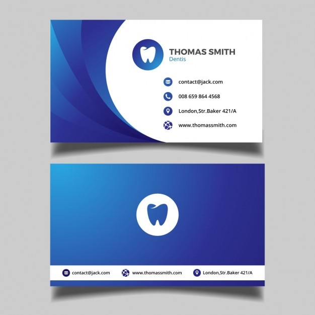 Business card for dentists