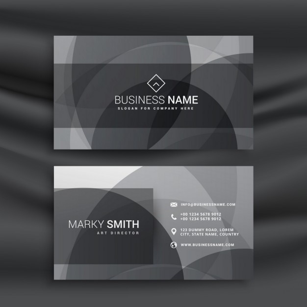 Business card, gray