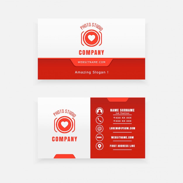Download Free Business Card And Logo For Photo Studio Premium Vector Use our free logo maker to create a logo and build your brand. Put your logo on business cards, promotional products, or your website for brand visibility.