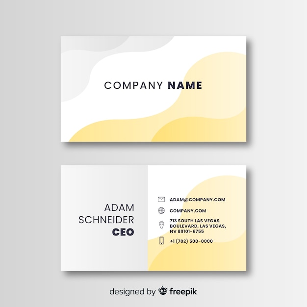 Download Free Business Card Template Flat Design Free Vector Use our free logo maker to create a logo and build your brand. Put your logo on business cards, promotional products, or your website for brand visibility.