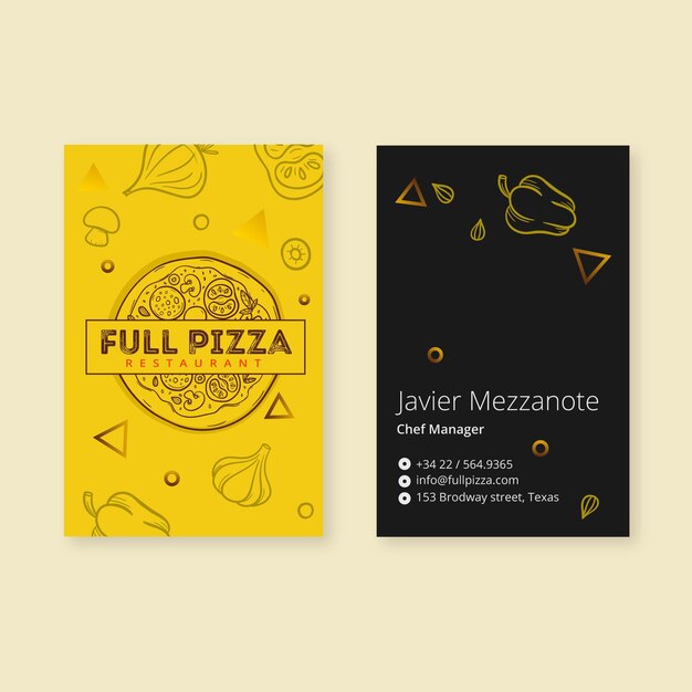 Restaurant Business Cards Templates Free