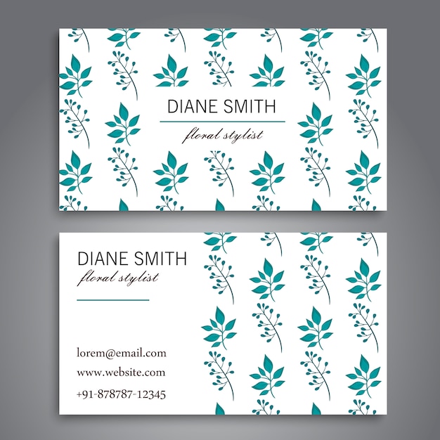 Business card template set Free Vector