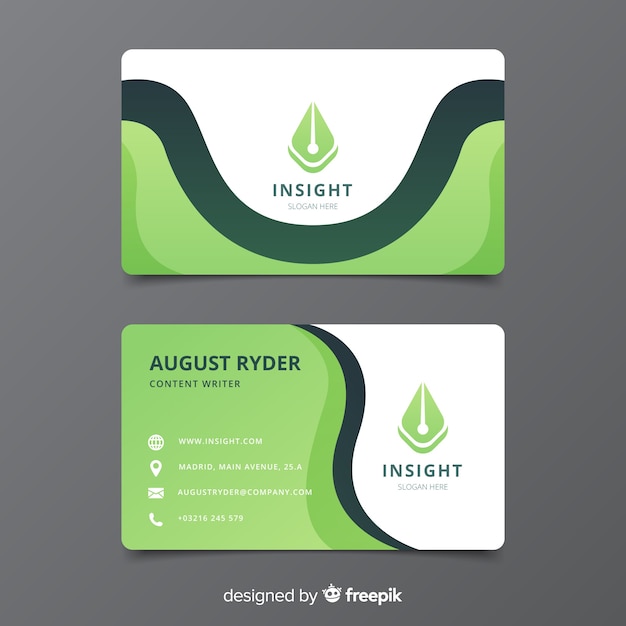 Free Vector | Business Card Template With Abstract Shapes