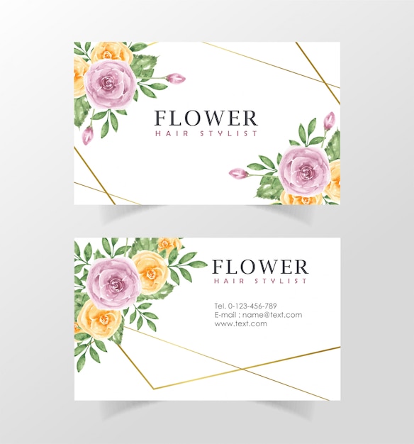 free printable floral business card template