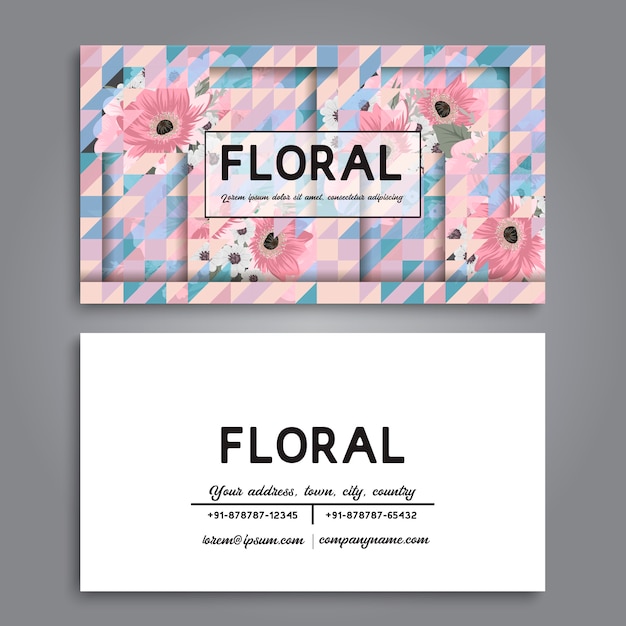 free printable floral business card template