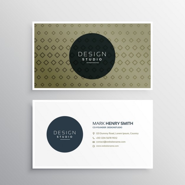 Business card template with small\
squares