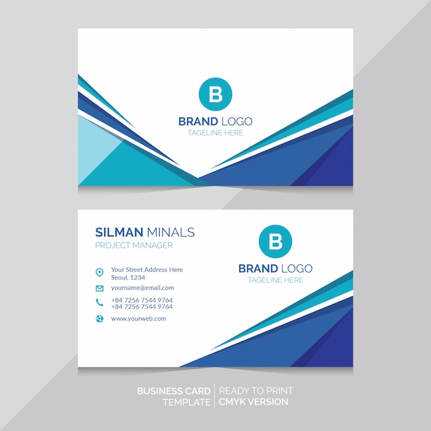 Business card template Premium Vector