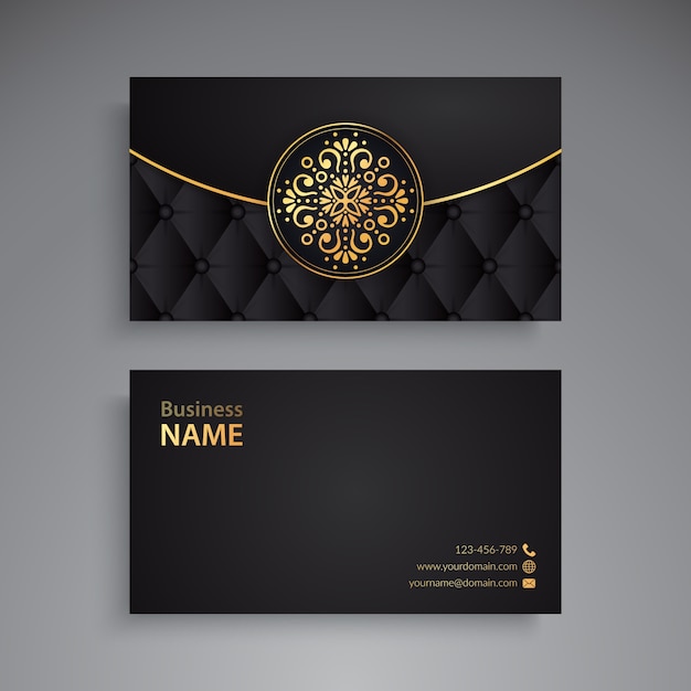 Business Card. Vintage decorative elements - Stock Image - Everypixel