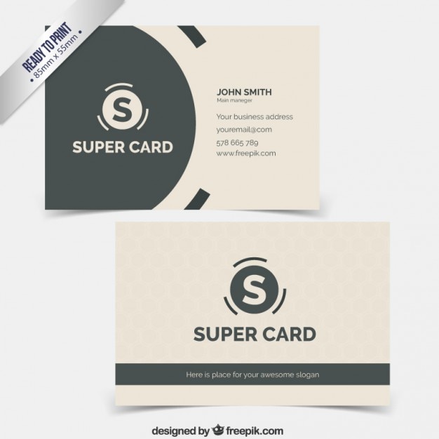 Download Free Business Card With Circular Logo Free Vector Use our free logo maker to create a logo and build your brand. Put your logo on business cards, promotional products, or your website for brand visibility.