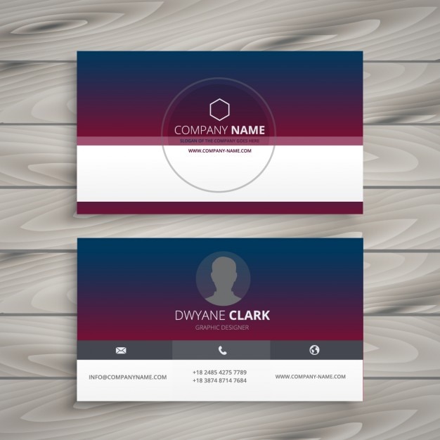 Business card with gradient