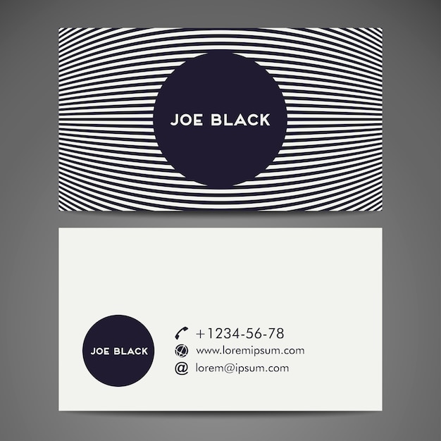 Business card with lines pattern design