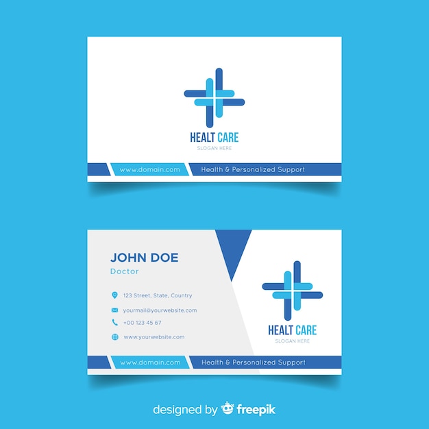 Premium Vector Business Card With Medical Concept