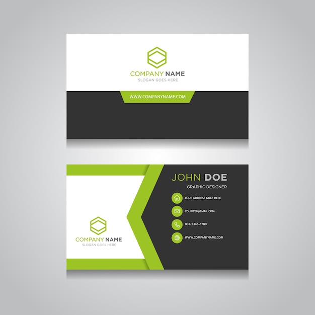 Business Card With Modern Design Premium Vector