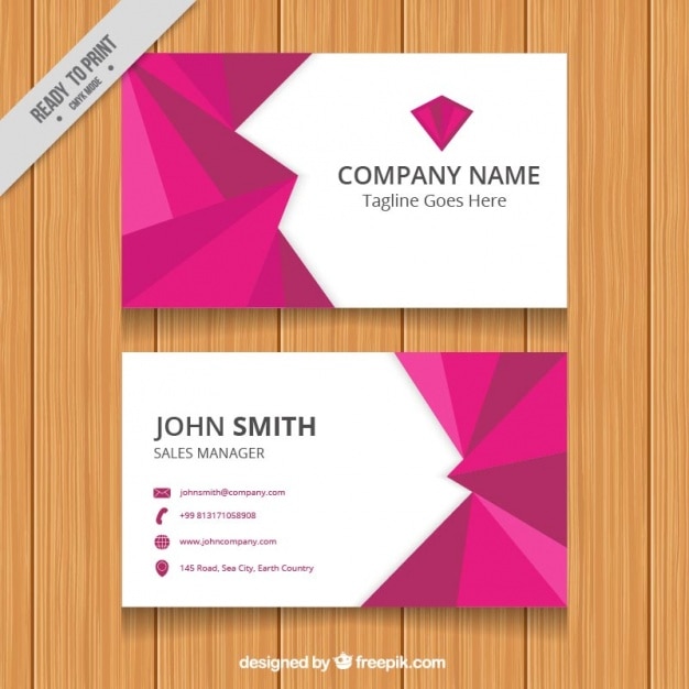 Free Vector | Business card with purple geometric shapes