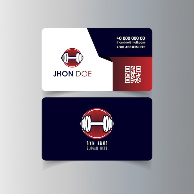 Download Free Business Cards Design With Gym Logo Vector Premium Vector Use our free logo maker to create a logo and build your brand. Put your logo on business cards, promotional products, or your website for brand visibility.