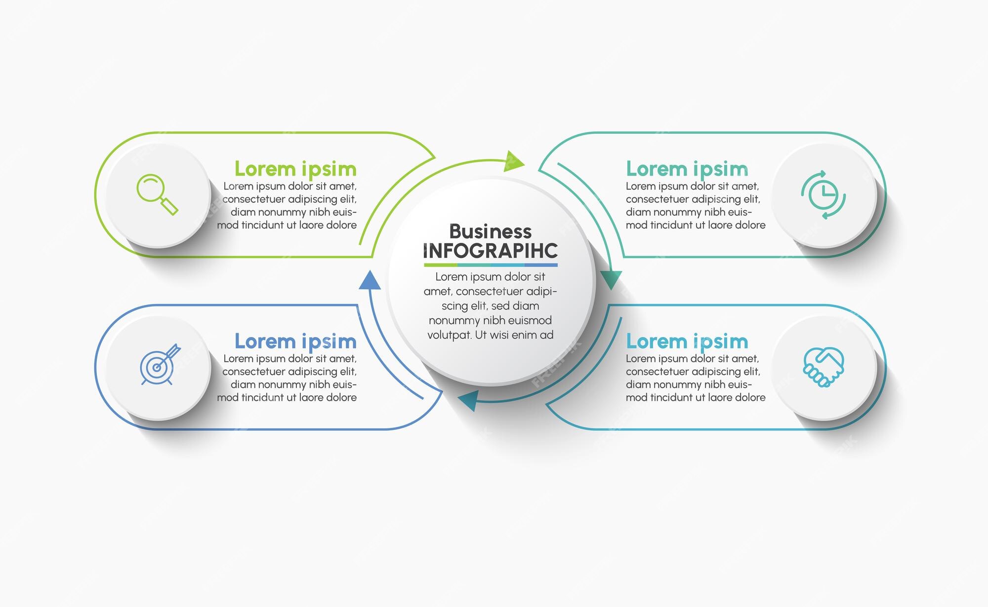 Premium Vector | Business circle infographic template