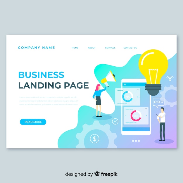 Download Free Business Concept Landing Page Template Free Vector Use our free logo maker to create a logo and build your brand. Put your logo on business cards, promotional products, or your website for brand visibility.
