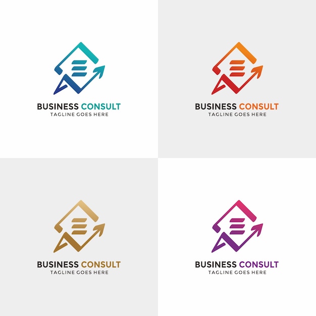 Business Consulting Logo Design Premium Vector