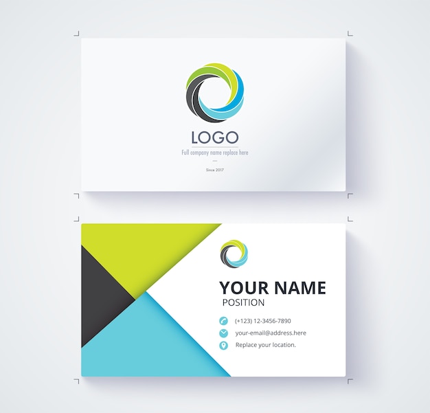 Download Free Business Contact Card Premium Vector Use our free logo maker to create a logo and build your brand. Put your logo on business cards, promotional products, or your website for brand visibility.
